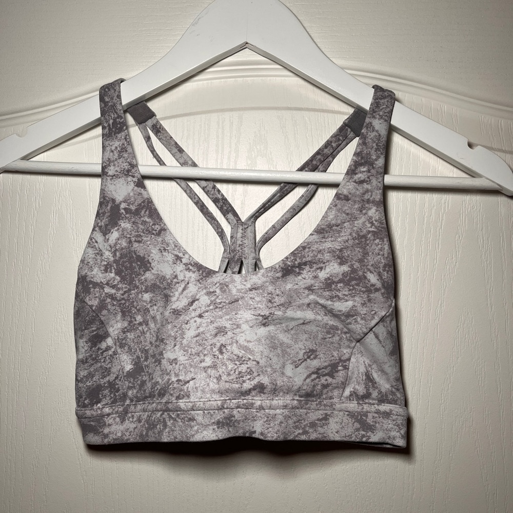 Lululemon Athletica Gray Patterned Sports Bra